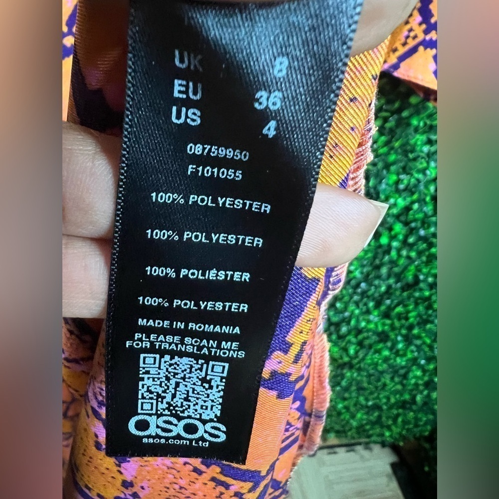 ASOS DESIGN | Python Print Wrap Dress - Picture 10 of 11